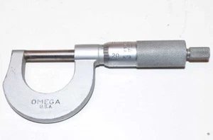 Vintage Omega USA 1" Outside Micrometer .001" Grad USA Machinist Measuring Tool - Picture 1 of 3