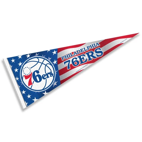 Philadelphia 76ers Nation American Stripes Full Size Pennant Flag Banner Cover