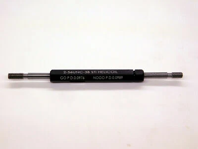 M & J TOOLING LLC NEW 2 56 UNC 3B STI HELICOIL THREAD PLUG GAGE #2 .086 GO NO GO PDS .0976 & .0989