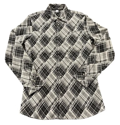 NEW Winnie New York Mens Rombi Check Pearl Snap Button Up Shirt Size Large L NWT - Image 1 of 4