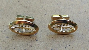 Unique Vintage Mens 12k Gold Filled American Football Cufflinks - Perfect Gift - Picture 1 of 4