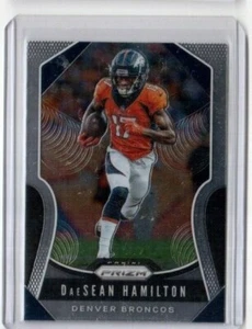 NFL 2019 Panini Prism Base Card # 201 DaeSean Hamilton Denver Broncos - Picture 1 of 2