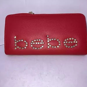 Bebe womens Wallet. Orange and gold. Rhinestones - Picture 1 of 6
