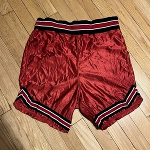 Authentic 70’s Ripon NCAA Basketball Sewn Game Shorts Maroon/Black L Rare jersey - Picture 1 of 6