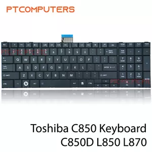 Laptop Keyboard for Toshiba Satellite L850 L850D C850 C850D Pro US Black - Picture 1 of 4
