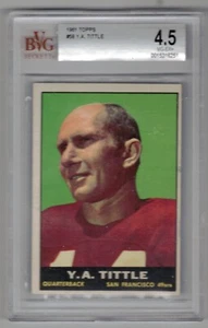 1961 TOPPS Y.A. TITTLE #58 BGS VG-EX+ 4.5! 49ers! SWEET! - Picture 1 of 2