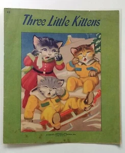 THREE LITTLE KITTENS, 1944, 12 page booklet printed in color, nursery rhyme - Imagen 1 de 3