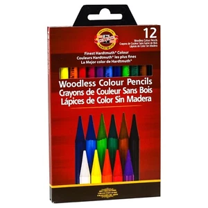 Koh-I-Noor FA8756.12 Progresso Woodless Colour Pencils, 12 Color Set - Picture 1 of 5