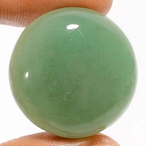 100% Natural Green Aventurine Round Cabochon Gemstone 45 Ct. 25X25X8 mm A-35641 - Picture 1 of 2