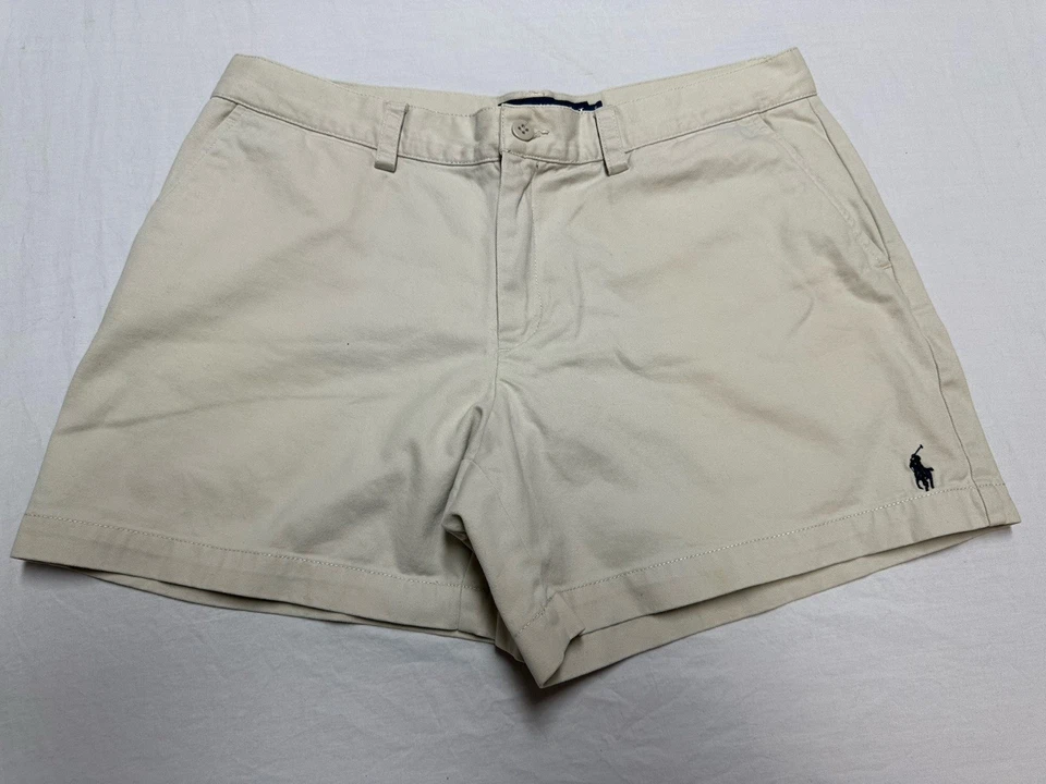 Ralph Lauren Sport Womens Shorts 8 Khaki Flat Front Chino Outdoor - Image 1 of 4