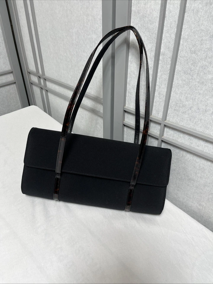Stuart Weitzman Black Bag With Tortoiseshell Handle - Excellent Condition - Image 1 of 4