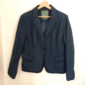 Chaqueta Blazer Bohemia Para Mujer Azul Pizarra Algodón Ajustado XL UK 14 - Imagen 1 de 6