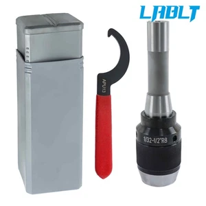 LABLT High Precision Keyless 1/32" - 1/2" Drill Chuck with R8 Integral Shank - Picture 1 of 8