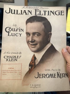 1915 11x14 JULIAN ELTINGE Revue Sheet Music COUSIN LUCY ‘Two Heads Are Better’ - Picture 1 of 2