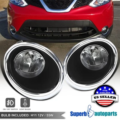 Fits 2017-2018 Rogue Sport Fog Driving Bumper Lights w/ Bulbs Switch - Изображение 1 из 4
