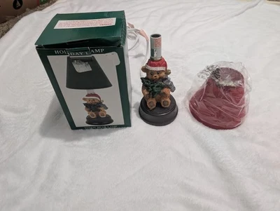 красный праздник плюшевый медведь настольная лампа  - Изображение 1 из 4