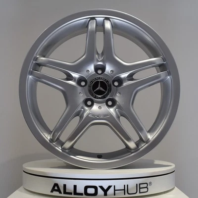 ORIGINAL MERCEDES-BENZ CLK C209 AMG IV 18 ZOLL 5 TWIN SILBER ALUFELGE HINTEN X1 - Bild 1 von 3