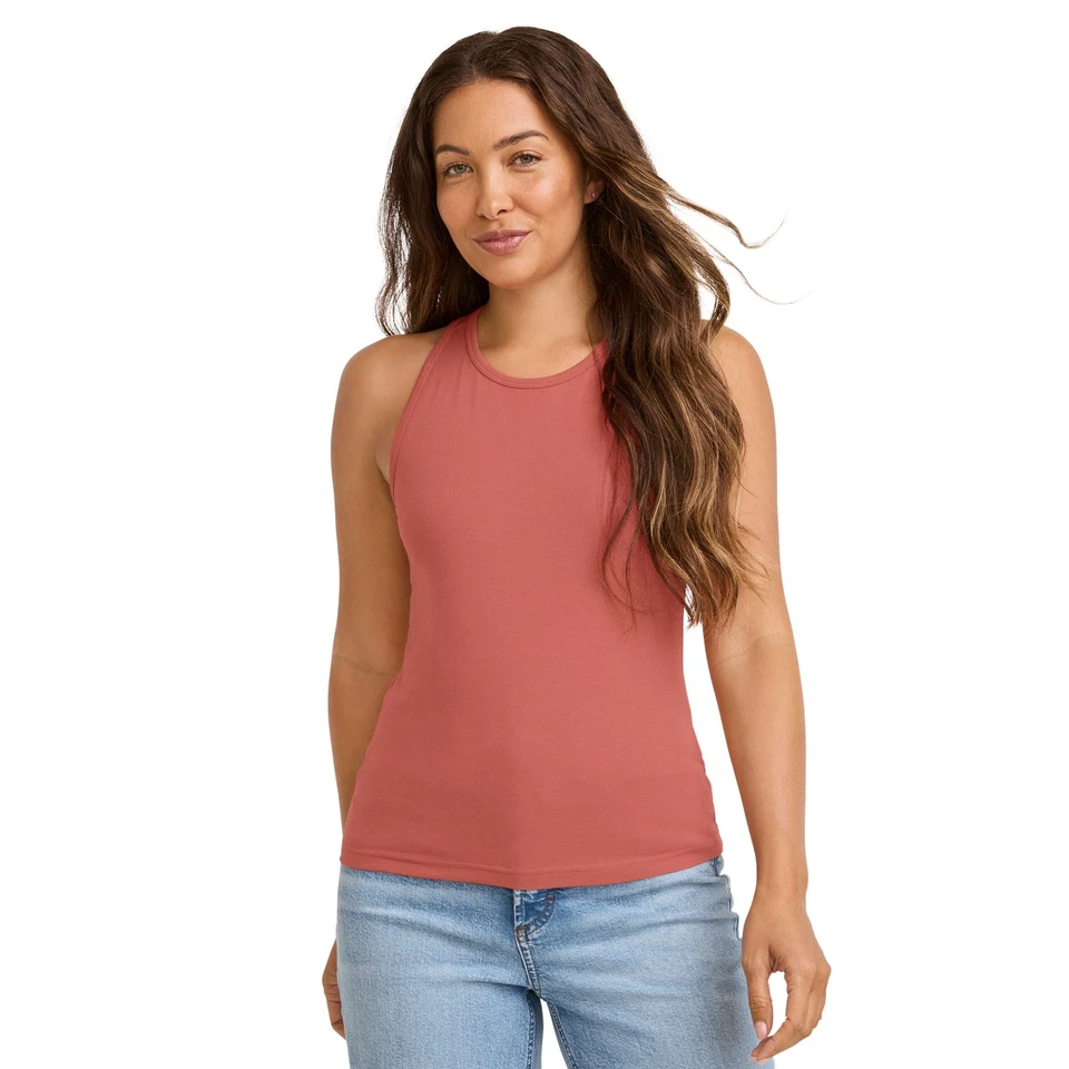 Camiseta sin mangas Jockey de algodón orgánico elástica con espalda deportiva para mujer Foto 1 de 1