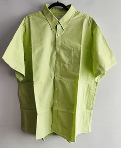 Van Heusen Mens Oxford Lime Green Short Sleeved Shirt XXL Excellent Condition - Picture 1 of 7