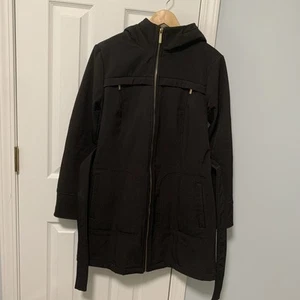 Michael Kors Black Hooded Coat Medium - Picture 1 of 13