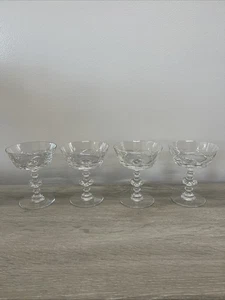 4 Vintage Champagner Kristall Gläser (HAC11) - Bild 1 von 5