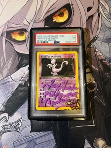 2000 POKEMON GYM CHALLENGE HOLO-1ST EDITION #14 ROCKET'S MEWTWO PSA 7 - Picture 1 of 2