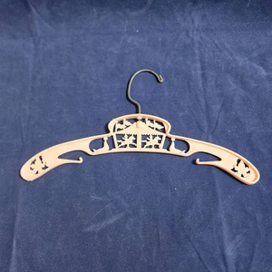 Vintage Circus Pink Plastic Clothes Hanger Clown Big Top Carousel Horses Child - Picture 1 of 11