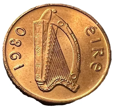 1980 Ireland 1 Penny Coin - Combined shipping - Lot C62d - Image 1 of 2