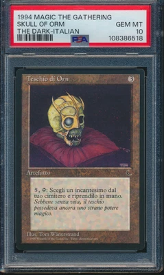 1994 Magic The Gathering Skull of Orm The Dark - Italian PSA 10 GEM MINT Pop 1 - Image 1 of 4