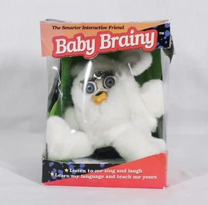 SELTEN!! VINTAGE 1999 B/O ELEKTRONIK WEISS BABY BRAINY LOOKALIKE NEU IM KARTON! - Bild 1 von 12