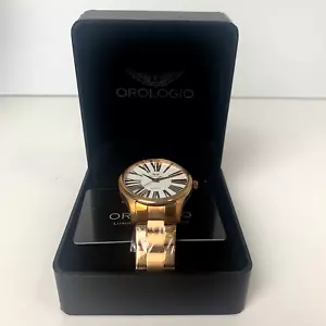 Orologio Women's Rose Gold Tone Stainless Steel Watch Large White Face - Picture 1 of 7