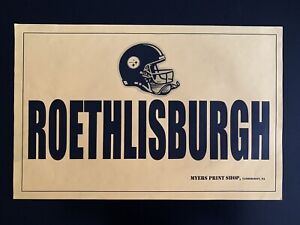 Vintage Pittsburgh Steelers Roethlisburgh Poster Print by Myers Print Shop