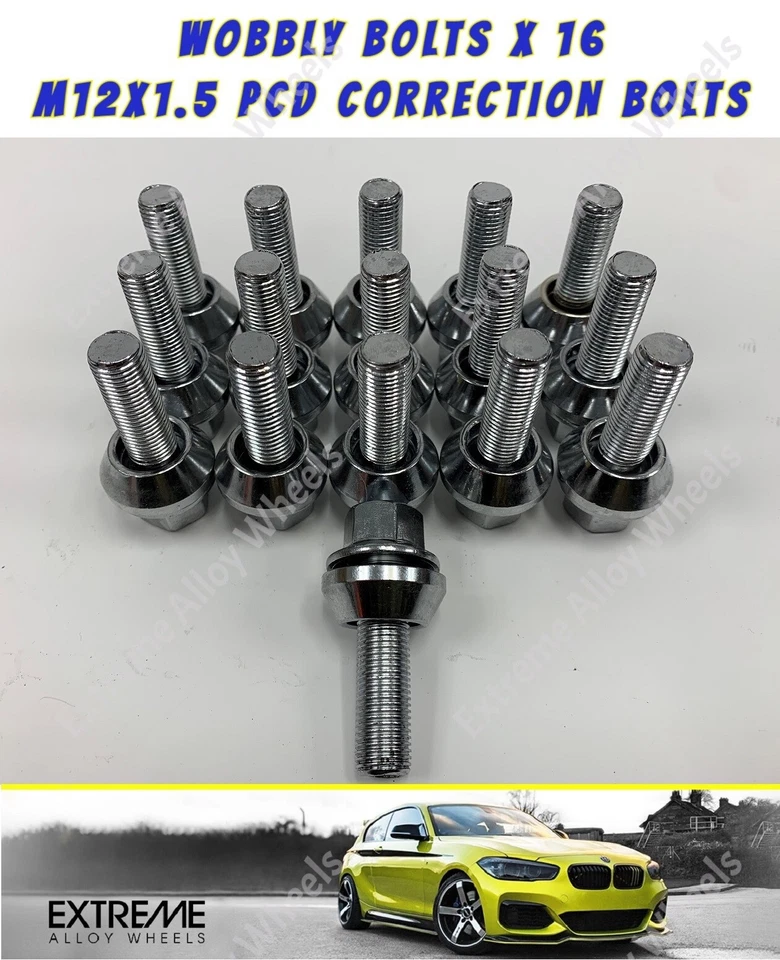 Alloy Wheel Wobble Bolts Fits Renault Kadjar Kangoo Kaptur M12x1.5 Wobbly Pcd — 第 1/1 张图片