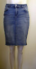 BENCH Great little faded denim short skirt with cute side spilt size 28" FreeP&P