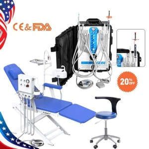 Unidad de entrega dental portátil compresor de alta succión + luz de curado + escalador/silla - Imagen 1 de 29