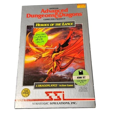 AD&D Dungeons and Dragons Heroes of the Lance SSI Big Box Atari ST Sealed - Image 1 of 4