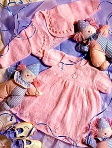 Baby Knitting Pattern copy DRESS Bolero JACKET 3 Ply - Picture 1 of 1