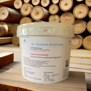 Holzleim D3,Leim wasserfest -5,00 Kg --Leim-- PVA,Bastelkleber, Bastelleim weiß - Bild 1 von 1