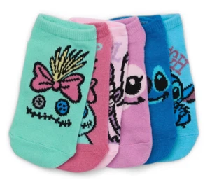 Disney Stitch Scrump Girls Assorted No-Show Socks 6 Pairs Size S (6-10) NEW - Picture 1 of 7