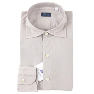 Finamore Napoli Tonal Stripe Lightweight Cotton Dress Shirt 16 (Eu 41) NWT - Picture 1 of 5