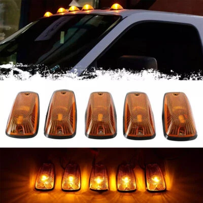 LED Cab Roof Parking Marker Clearance Lights 5 Piece For Chevy GMC Pickup Truck - Изображение 1 из 4