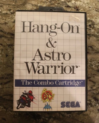 Hang-On & Astro Warrior (Sega Master System, 1986) CIB W Manual & Catalog Tested - Image 1 of 4