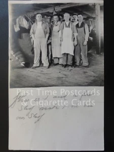 Group of Factory/Mill Shop Workers, Interesting Old RPPC (Possibly in BURY Aera) - Picture 1 of 1