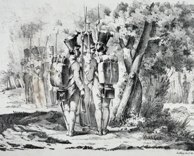 CONSIGNE Militaria LITHOGRAPHIE Lasteyrie CHARLET coll. Beurdeley XIX° - Photo 1/3