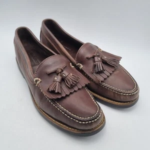 Vintage Ralph Lauren Polo Country Moccasin Leather Loafers - UK Size 8.5 - Picture 1 of 12