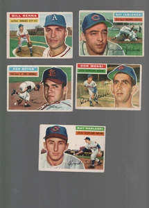 1956 Topps Baseball Lot-5cards - Picture 1 of 2