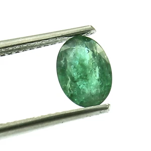 Certified AAA Natural Zambian Emerald Untreated Oval Loose Gemstone Cut 1.00 Ct - Picture 1 of 8