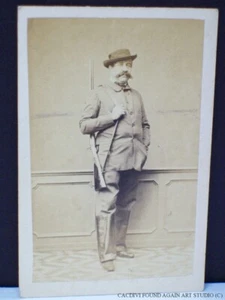 CDV Escopeta Cazador Foto Real Angerer Viena Corte Fotógrafo Carta de Visite - Imagen 1 de 5