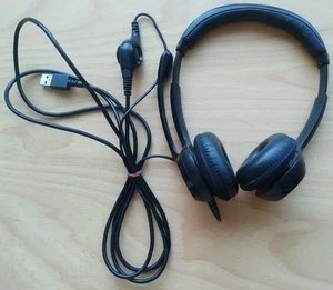 Casque Logi Filaire USB, Oreilles Rembourrées avec Contrôle du Volume, Testé Fonctionnel ! - Photo 1/12
