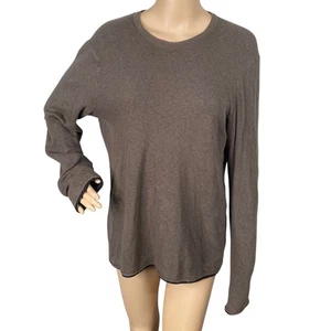 Rag & Bone Brown Olive Layered Cotton Wool Crewneck Sweater Men's M - Picture 1 of 8